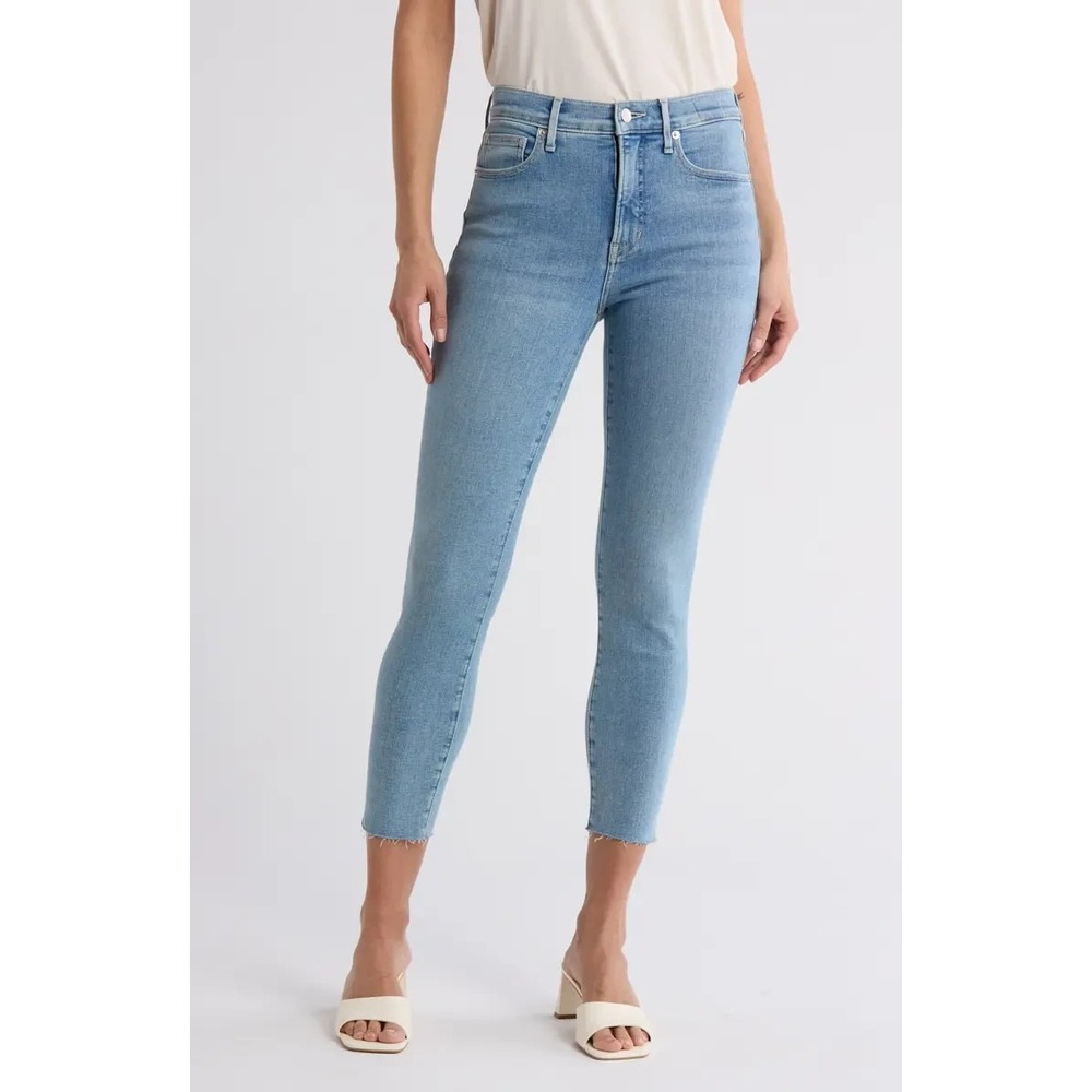 Veronica Beard Debbie Ankle Skinny Jeans Women 27 Pale Nova High Rise Raw Hem